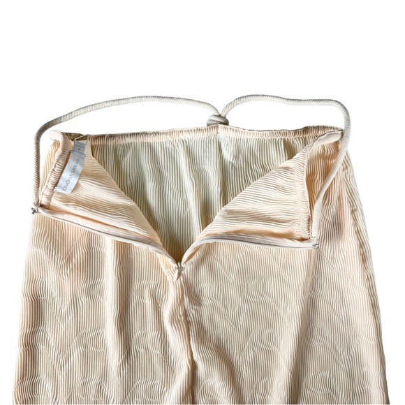 JONATHAN SIMKHAI Mia Tie-Waist Plissé Midi Skirt Size 4 Sandstone - Picture 9 of 17